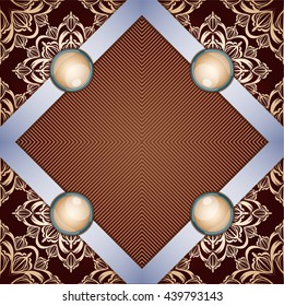 Retro background with ornament. Illustration 10 version