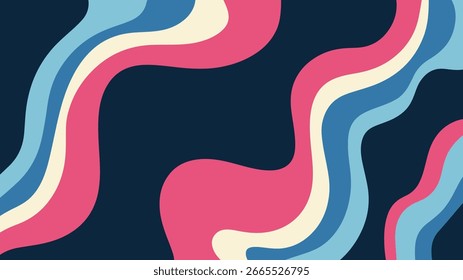 Retro Background, Paper Cut Style, Organic Shapes, Vector Wallpaper.