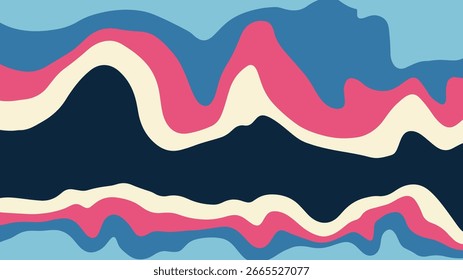 Fondo retro, estilo de corte de papel, Formas orgánicas, Fondo de pantalla de Vector.
