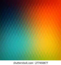 Retro background, pattern rhombs, transition bright colors, vector background. Vector backdrop of geometric shape