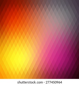 Retro background, pattern rhombs, transition bright colors, vector background. Vector backdrop of geometric shape