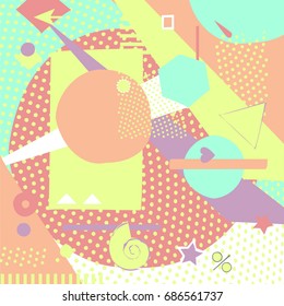 Retro background. Pop Art Geometry. 