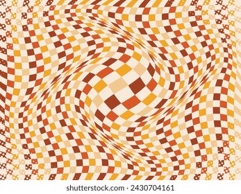 Retro background pop art style vector, groovy vintage