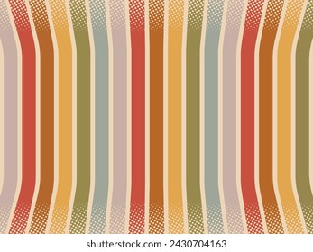 Retro background pop art style vector, groovy vintage