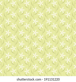 Retro background with primitive flowers ideal as vintage wallpaper or textile
