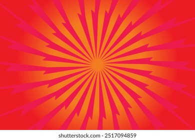 Retro background with rays or lines in the middle. Sunburst or sun burst retro background. light red and dark red.