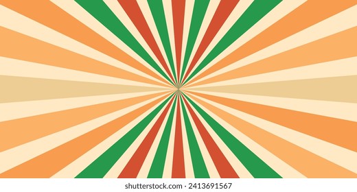 Retro background with rays or. Retro sunburst or sunburst background. Vector illustration