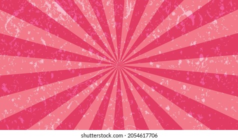Retro background with rays or stripes in the center. Sunburst or sun burst retro background. Star burst abstract backdrop. Vector illustration