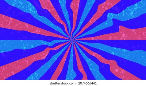 Fondo retro con rayas o rayas en el centro. La explosión de sol o el fondo retro reventan. Estrella reventó fondo abstracto. Ilustración del vector