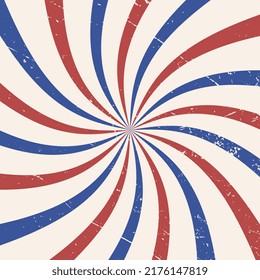 Retro background with rays or stripes in the center. Sunburst or sun burst retro background