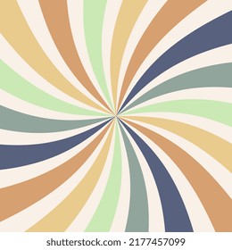 Retro background with rays or stripes in the center. 