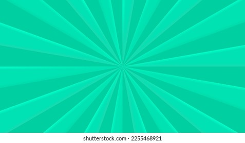 Fondo retro con rayas o rayas en el centro. La explosión de sol o el fondo retro reventan. Estrella reventó fondo abstracto. Color verde. Ilustración del vector