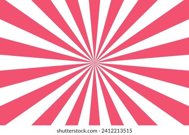 Retro Hintergrund mit Rochen oder Streifen in der Mitte. Sonnenbrand oder Sonnenbrand brach zurück. Starburst abstrakter Hintergrund. Vektorgrafik