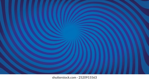 Retro-Hintergrund mit Strahlen oder Streifen in der Mitte. Sunburst oder Sunburst Retro-Hintergrund. Blaue Farben. Vektorgrafik