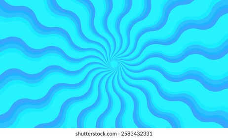 Retro background with rays or stripes in the center. Sunburst or sun burst retro background. Star burst abstract backdrop. Brown color. Vector illustration