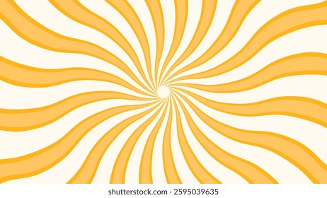 Retro background with rays or stripes in the center. Sunburst or sun burst retro background. Star burst abstract backdrop. Brown color. Vector illustration