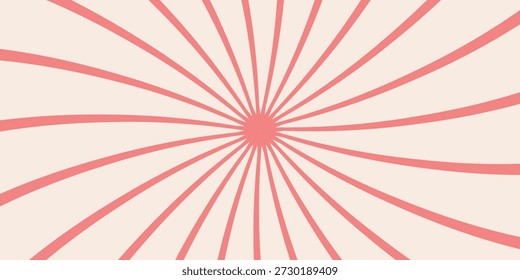 Retro-Hintergrund mit Strahlen oder Streifen in der Mitte. Sunburst oder Solar Burst Retro-Hintergrund. Abstrakter Hintergrund. Vektorgrafik