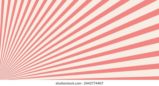 Retro background with rays or stripes. Sunburst or solar burst retro background. Starburst abstract background. Vector illustration