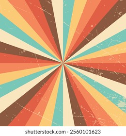 Retro background with rays or stripes, Sunburst background