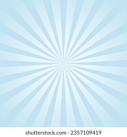 Retro background rays. Sunburst pattern blue concentric vector background. Radial burst background pattern.