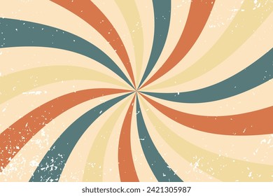 retro background with rays vintage sunburst retro 70's 80's abstract background