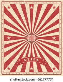 Fundo retrô. Vigas vermelhas em papel bege com rachaduras e abrasões. Ilustração vetorial em estilo vintage.
