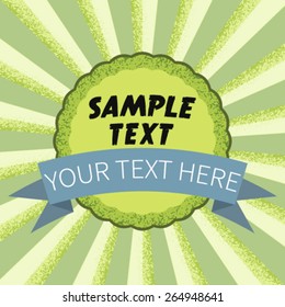 Retro Background with Round Placeholder