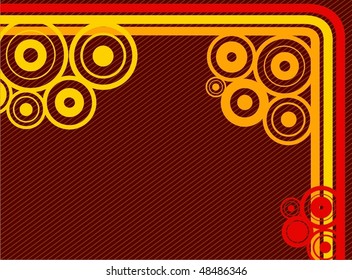 Retro background with rounds VECTOR
