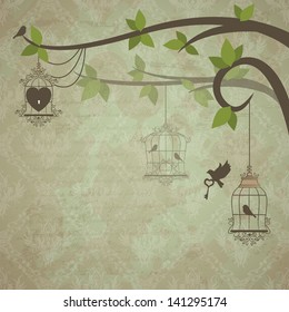 Retro background of scrapbooking theme. Vector illustration