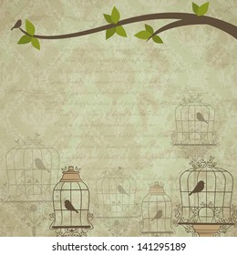 Retro background of scrapbooking theme. Vector illustration