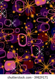retro background with snowflakes