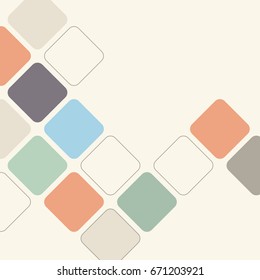Retro background with soft colorful squares - abstract infographic