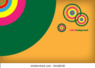 Retro background with space for text