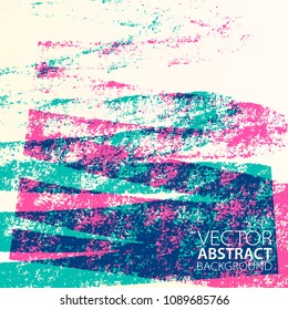 Retro background with space for text. Duoltone stroke artistic cover design. Graphic hand drawn backdrop