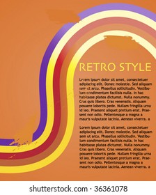 Retro background with space for text. Vector.