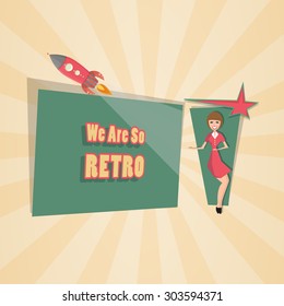 Retro Background, and Space for your Text. Vector