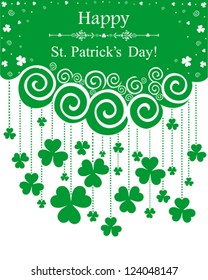 Retro background for St. Patrick's Days with place for your text. Vector Illustration