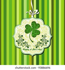 Retro background for St. Patrick's Days with place for your text. Vector Illustration