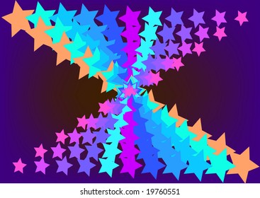 retro background with stars
