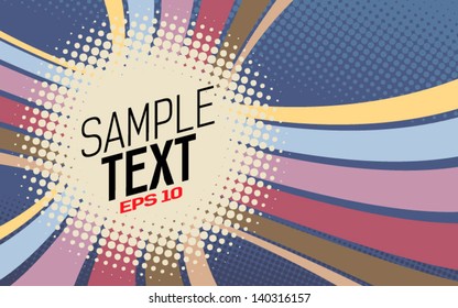 retro background with stripes and dots