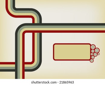 retro background with stripes and room for text - vector image