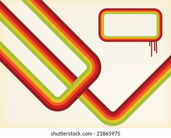 retro background with stripes and room for text - vector image