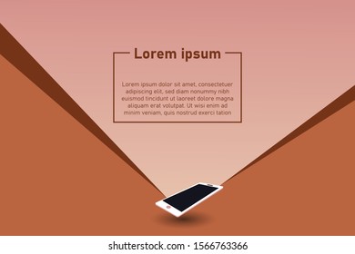 retro background style, flat design, mobile phone poster for announcement, quotation, network and communication related to modern technology vector illustration concept.