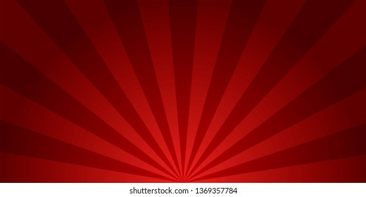 Retro background. Sunburst red colored. Burst design. Vector illustration