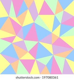 retro background with triangular pattern in pastel colors