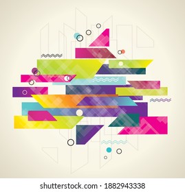 Retro  background, use for covers, banners, flyers and posters with abstract  geometric design.