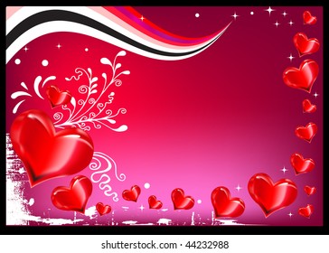 Retro Background for Valentine's Day