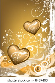 retro background for valentines day
