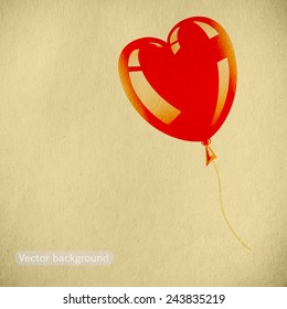  retro background, vector balloons, vintage paper texture
