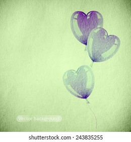  retro background, vector balloons, vintage paper texture